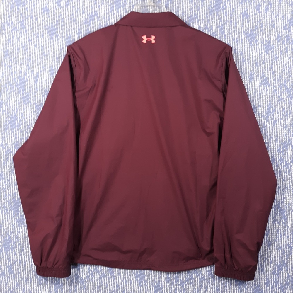 Under Armour Iron Paradise Barbell Club Jacket Project Rock Maroon Mens Large - Picture 9 of 13